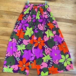 Vintage 1960s/1970s groovy floral maxi skirt